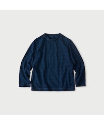 45R | 45rpmロゴトリコ刺繍の四角Tシャツ(再び・インディゴ)