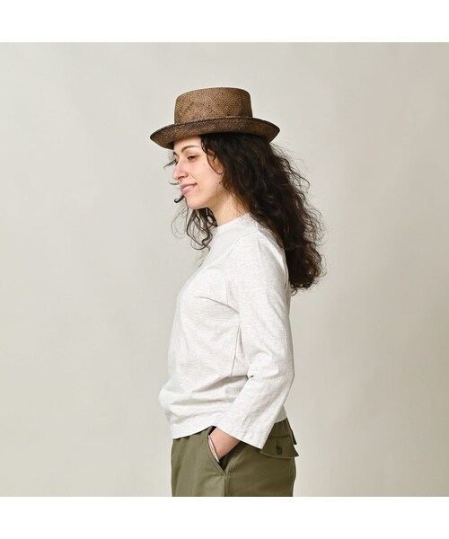 45R（フォーティファイブアール）の「45rpmロゴトリコ刺繍の四角Tシャツ（再び・トップ）（トップス・レディース・05-ボーンホワイト・01-S/02-M/03-L/04-XL/05-XXL）」の5枚目の写真