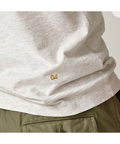 45R（フォーティファイブアール）の「45rpmロゴトリコ刺繍の四角Tシャツ（再び・トップ）（トップス・レディース・05-ボーンホワイト・01-S/02-M/03-L/04-XL/05-XXL）」の10枚目の写真