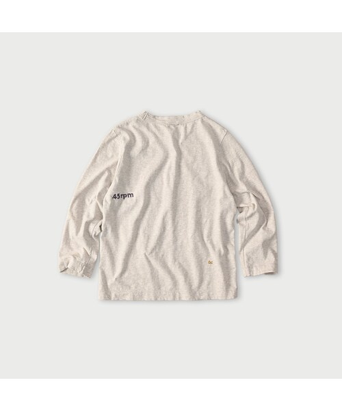 45R（フォーティファイブアール）の「45rpmロゴトリコ刺繍の四角Tシャツ（再び・トップ）（トップス・レディース・05-ボーンホワイト・01-S/02-M/03-L/04-XL/05-XXL）」の2枚目の写真