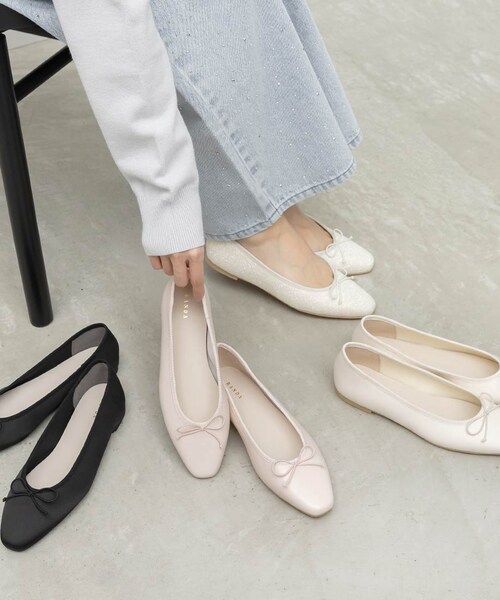 RANDA（ランダ）の「軽量 スクエアトゥフラットパンプス（その他・レディース・その他）」の5枚目の写真