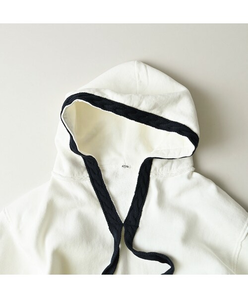 45R（フォーティファイブアール）の「葉山ものがたり 裏毛の908ブルーオーシャンケーブルフーディ（トップス・レディース・06-アンティークホワイト・02-S/04-L）」の16枚目の写真