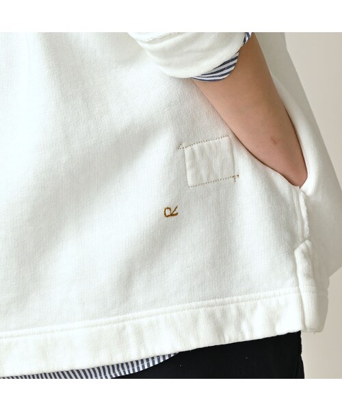 45R（フォーティファイブアール）の「葉山ものがたり 裏毛の908ブルーオーシャンケーブルフーディ（トップス・レディース・06-アンティークホワイト・02-S/04-L）」の15枚目の写真