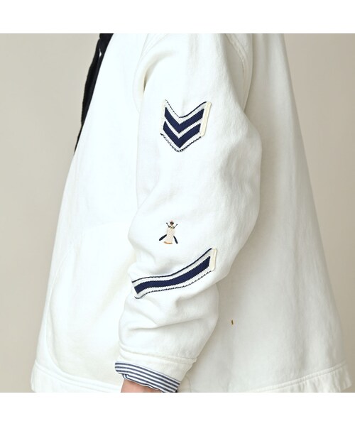 45R（フォーティファイブアール）の「葉山ものがたり 裏毛の908ブルーオーシャンケーブルフーディ（トップス・レディース・06-アンティークホワイト・02-S/04-L）」の12枚目の写真