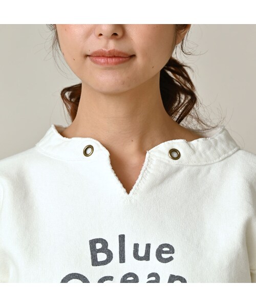 45R(フォーティファイブアール)の「葉山ものがたり 裏毛の908ブルーオーシャンスウェット(トップス・レディース・06-アンティークホワイト・02-S/04-L)」の7枚目の写真