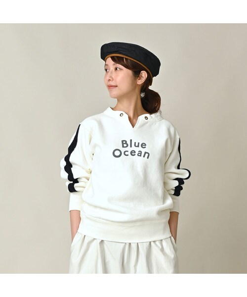 45R(フォーティファイブアール)の「葉山ものがたり 裏毛の908ブルーオーシャンスウェット(トップス・レディース・06-アンティークホワイト・02-S/04-L)」の4枚目の写真