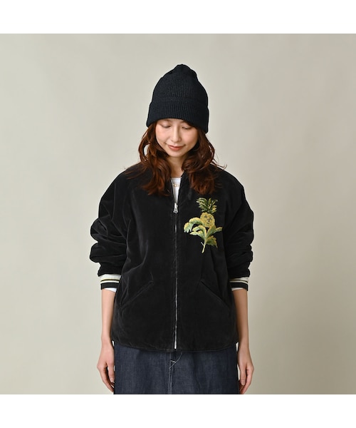 45R（フォーティファイブアール）の「葉山ものがたり 別珍の908HAYAジャン（ジャケット/アウター・レディース・78-ミッドナイトネイビー・02-S/03-M/04-L）」の5枚目の写真