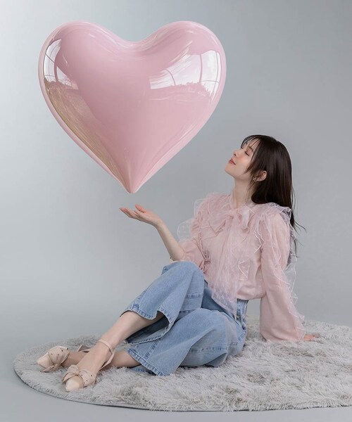 RANDA（ランダ）の「【Heart Collection】ハートスパンコールアンクルストラップパンプス（その他・レディース・その他）」の7枚目の写真