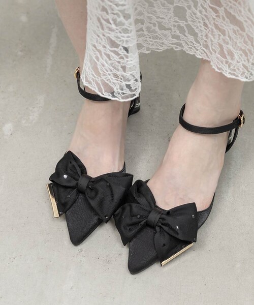 RANDA（ランダ）の「【Heart Collection】ハートスパンコールアンクルストラップパンプス（その他・レディース・その他）」の2枚目の写真