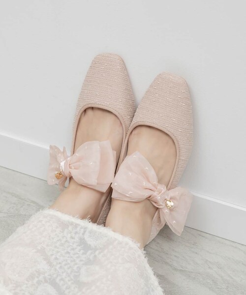 RANDA（ランダ）の「【Heart Collection】2WAY シアーリボンハートフラットパンプス（その他・レディース・その他）」の3枚目の写真