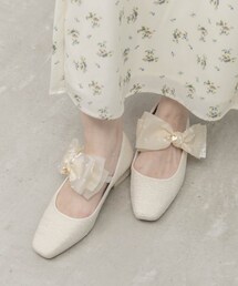 RANDA | 【Heart Collection】2WAY シアーリボンハートフラットパンプス