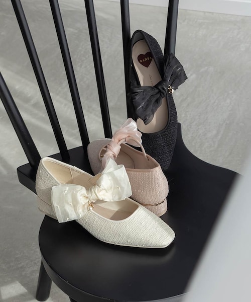 RANDA（ランダ）の「【Heart Collection】2WAY シアーリボンハートフラットパンプス（その他・レディース・その他）」の7枚目の写真