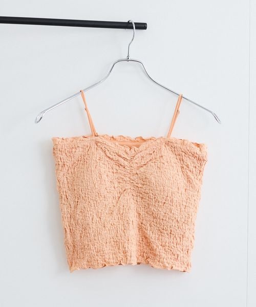 VIS(ビス)の「シャーリングキャミソール(その他・ピンク系(35)・FREE)」の1枚目の写真