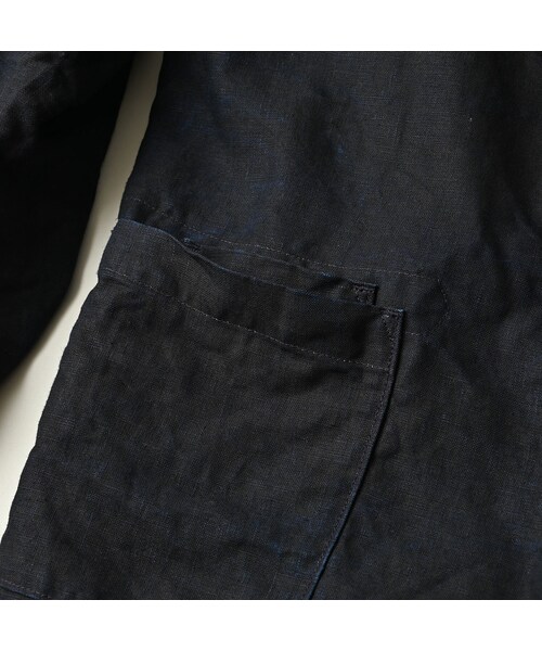 45R（フォーティファイブアール）の「リネンクロスの908ジャカーデ（インディゴ）（ジャケット/アウター・レディース・92-墨インディゴ・01-XS/02-S/03-M/04-L/05-XL）」の20枚目の写真