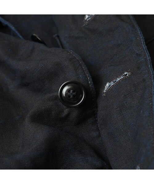 45R（フォーティファイブアール）の「リネンクロスの908ジャカーデ（インディゴ）（ジャケット/アウター・レディース・92-墨インディゴ・01-XS/02-S/03-M/04-L/05-XL）」の19枚目の写真