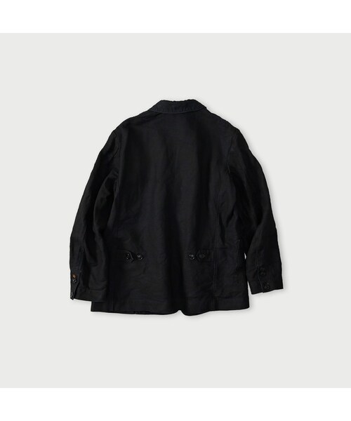 45R（フォーティファイブアール）の「リネンクロスの908ジャカーデ（インディゴ）（ジャケット/アウター・レディース・92-墨インディゴ・01-XS/02-S/03-M/04-L/05-XL）」の2枚目の写真