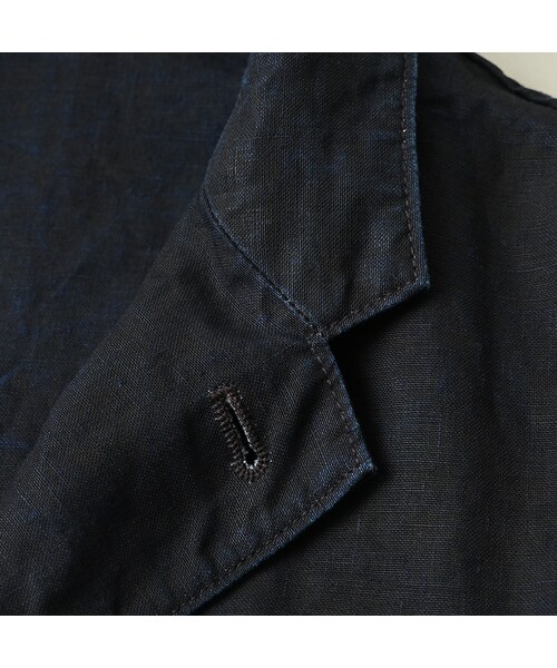 45R（フォーティファイブアール）の「リネンクロスの908ジャカーデ（インディゴ）（ジャケット/アウター・レディース・92-墨インディゴ・01-XS/02-S/03-M/04-L/05-XL）」の18枚目の写真