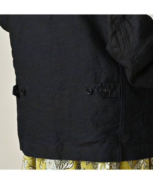 45R（フォーティファイブアール）の「リネンクロスの908ジャカーデ（インディゴ）（ジャケット/アウター・レディース・92-墨インディゴ・01-XS/02-S/03-M/04-L/05-XL）」の16枚目の写真