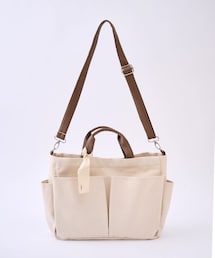 Shoulder Bag_069（フェイクレザーミックス2WAYバッグ）／S.blanc