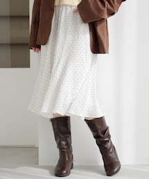 Kastane | ドットシアーミドルスカート(スカート)