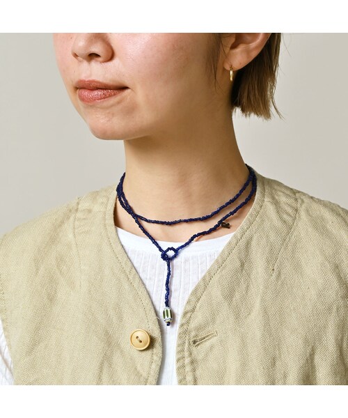 45R(フォーティファイブアール)の「リネンヘリンボンの908ベスト(ジャケット/アウター・レディース・12-ベージュ・01-XS/02-S/03-M/04-L)」の11枚目の写真