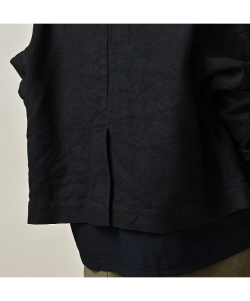 45R（フォーティファイブアール）の「リネンヘリンボンの908馬ジャケット（インディゴ）（ジャケット/アウター・レディース・73-インディゴ・02-S/04-L）」の15枚目の写真
