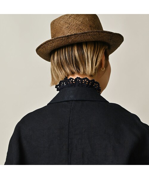 45R（フォーティファイブアール）の「リネンヘリンボンの908馬ジャケット（インディゴ）（ジャケット/アウター・レディース・73-インディゴ・02-S/04-L）」の14枚目の写真