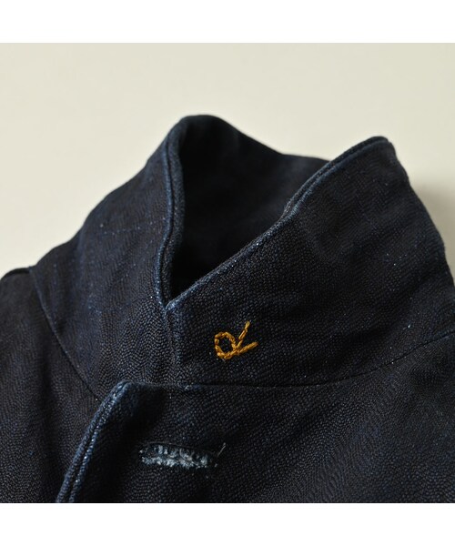 45R（フォーティファイブアール）の「リネンヘリンボンの908馬ジャケット（インディゴ）（ジャケット/アウター・レディース・73-インディゴ・02-S/04-L）」の16枚目の写真