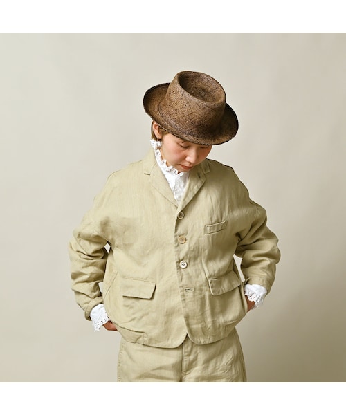 45R（フォーティファイブアール）の「リネンヘリンボンの908馬ジャケット（ジャケット/アウター・レディース・12-ベージュ・02-S/04-L）」の8枚目の写真