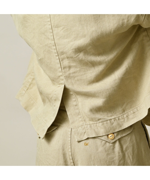 45R（フォーティファイブアール）の「リネンヘリンボンの908馬ジャケット（ジャケット/アウター・レディース・12-ベージュ・02-S/04-L）」の16枚目の写真