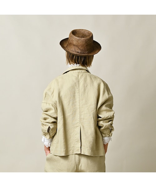 45R（フォーティファイブアール）の「リネンヘリンボンの908馬ジャケット（ジャケット/アウター・レディース・12-ベージュ・02-S/04-L）」の7枚目の写真