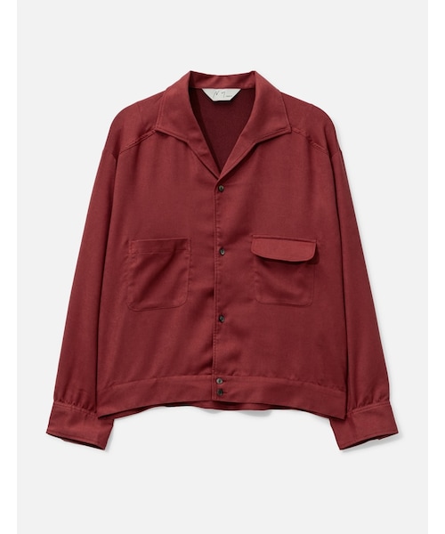 Vegan Suede Open Collar Shirt