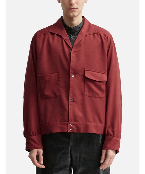 ANCELLM（アンセルム）の「Vegan Suede Open Collar Shirt（その他・メンズ・other・1/2/3）」の3枚目の写真