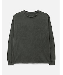 ANCELLM | Embroidery Dyed Long Sleeves T-Shirt