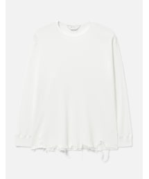 ANCELLM | Damage Waffle Crew Long Sleeves T-Shirt