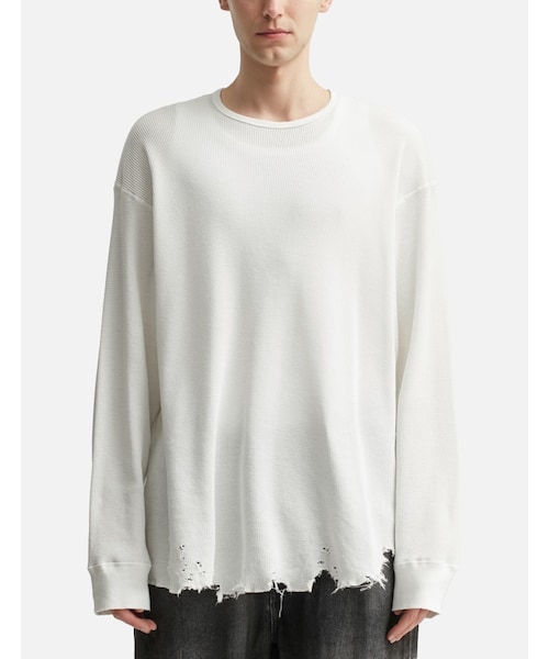 ANCELLM（アンセルム）の「Damage Waffle Crew Long Sleeves T-Shirt（その他・メンズ・other・1/2/3）」の3枚目の写真