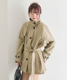 mystic | スタンドカラーミドルトレンチ(トレンチコート)