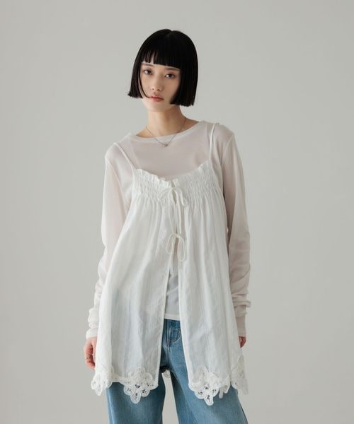 2wayバテンレースミニワンピース LOWRYS FARM（ローリーズファーム）の「2WAYバテンレースミニ