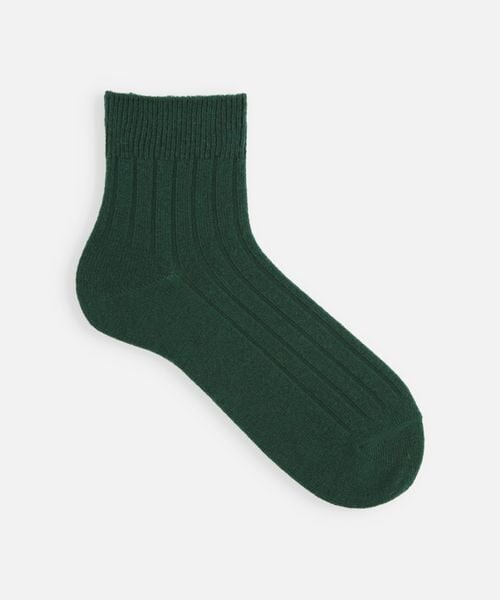 靴下屋(クツシタヤ)の「WOOL太リブショート丈ソックス/062131231(その他・メンズ・アイボリー(04)/グレーモク(17)/チャコールモク(18)/モカ(25)/ダークブラウン(28)/ダークレッド(43)/ダークオレンジ(54)/マリーゴールド(57)/ブルー(81)・25-27)」の10枚目の写真