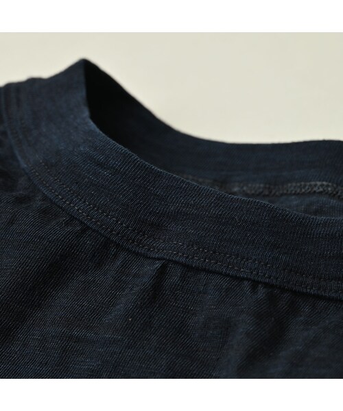 45R（フォーティファイブアール）の「天竺のビッグスリットTシャツ（インディゴ）（トップス・レディース・75-影色納戸・00-フリー）」の10枚目の写真