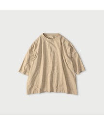 天竺のビッグスリットTシャツ(トップ)