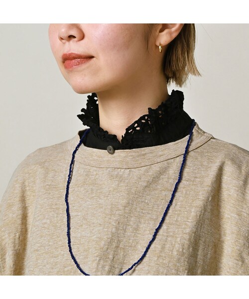 45R(フォーティファイブアール)の「天竺のビッグスリットTシャツ(トップ)(トップス・レディース・12-リネンベージュトップ・00-フリー)」の7枚目の写真