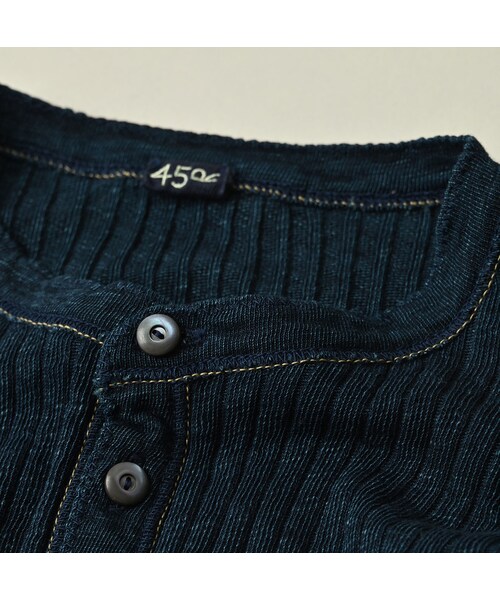 45R（フォーティファイブアール）の「トタンテレコのヘンリー（インディゴ）（トップス・レディース・73-インディゴ・02-M/03-L）」の12枚目の写真