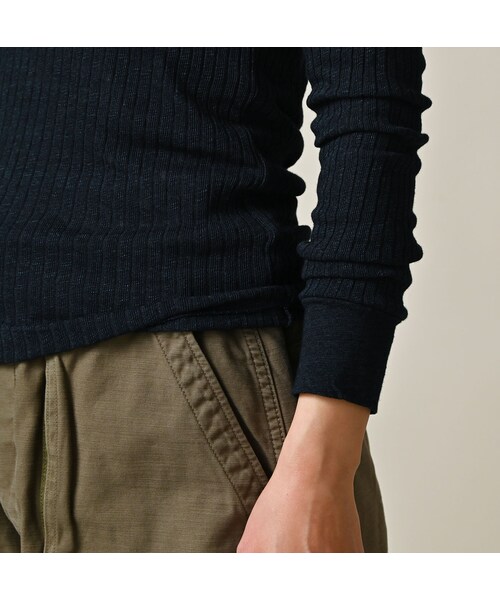 45R（フォーティファイブアール）の「トタンテレコのヘンリー（インディゴ）（トップス・レディース・73-インディゴ・02-M/03-L）」の8枚目の写真