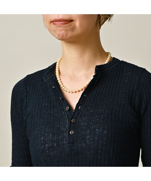 45R（フォーティファイブアール）の「トタンテレコのヘンリー（インディゴ）（トップス・レディース・73-インディゴ・02-M/03-L）」の7枚目の写真