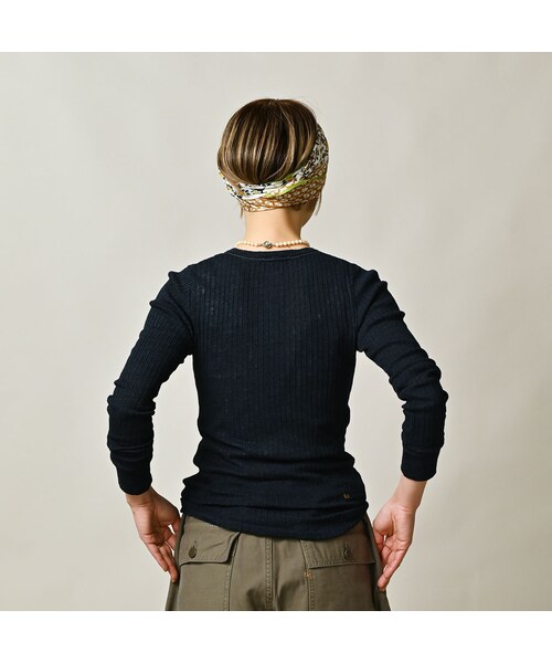 45R（フォーティファイブアール）の「トタンテレコのヘンリー（インディゴ）（トップス・レディース・73-インディゴ・02-M/03-L）」の6枚目の写真