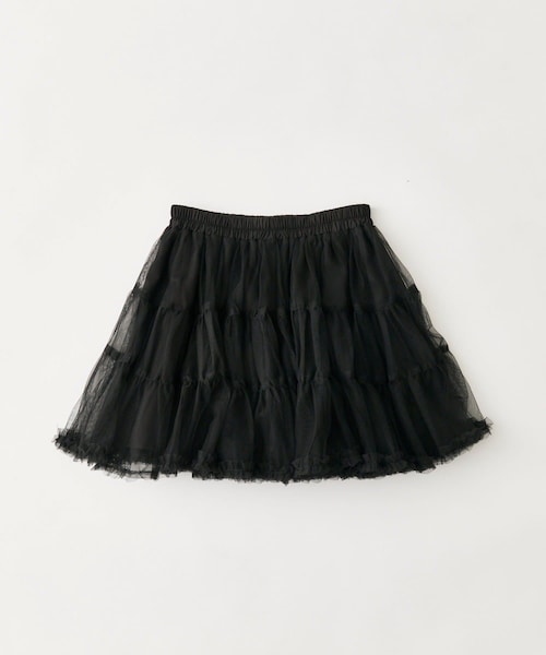 OLIVE des OLIVE(オリーブデオリーブ)の「チュールティアードミニスカート(スカート・レディース・オフホワイト/ブラック・FREE)」の2枚目の写真