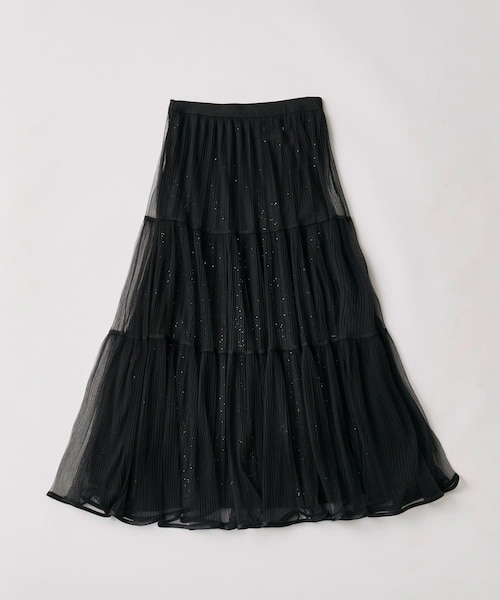 OLIVE des OLIVE(オリーブデオリーブ)の「チュールティアードスカート(スカート・レディース・ブラック/アイボリー・FREE)」の1枚目の写真