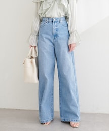 natural couture | ポケットレースワイドデニムパンツ(デニムパンツ)