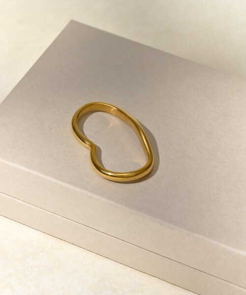 Lattice（Lattice）の「＜ステンレス＞ダブルフィンガーリング（リング・レディース・シルバー/ゴールド・FREE）」の2枚目の写真